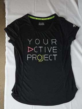 OTTO Black Short-Sleeve Graphic Tee with Neon Accents